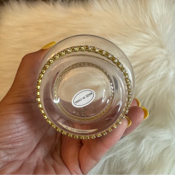 Highball Clear Glass with Rhinestone Design 6 in - Picture 5 of 7